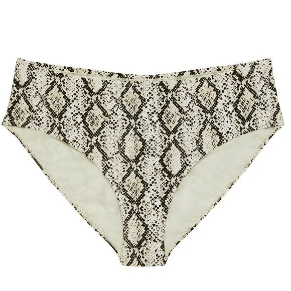 Time and Tru Snake Print Mid Rise Bikini Bottoms Women 's Plus Size 3X - Picture 1 of 10